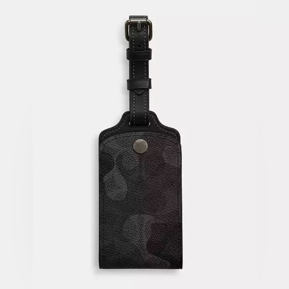 👜Coach Luggage Tag – Signature Camo Print (Style CX877) NWT